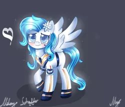 Size: 2450x2100 | Tagged: safe, artist:opal_radiance, derpibooru import, oc, pegasus, pony, 2020, clothes, dark background, eyelashes, female, flower, flower in hair, heart, image, mare, pegasus oc, pictogram, png, signature, smiling, wings