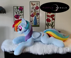 Size: 1280x1042 | Tagged: safe, artist:purplenebulastudios, derpibooru import, rainbow dash, pony, image, irl, jpeg, life size, photo, plushie, solo