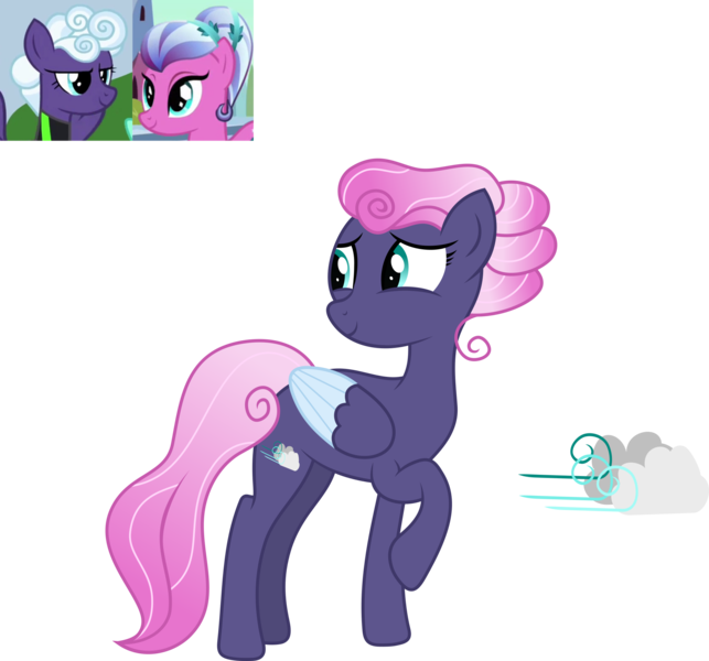Size: 2191x2044 | Tagged: safe, artist:littlejurnalina, derpibooru import, elbow grease, paradise (crystal pony), rolling thunder, oc, oc:swifty hurricane, pegasus, pony, colored wings, female, image, magical lesbian spawn, mare, offspring, parent:paradise (crystal pony), parent:rolling thunder, png, simple background, transparent background, two toned wings, wings