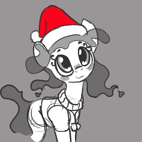 Size: 3000x3000 | Tagged: safe, artist:tg1117, derpibooru import, oc, earth pony, pony, christmas, female, hat, holiday, image, jpeg, mare, santa hat, solo