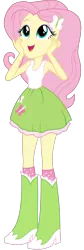Size: 494x1467 | Tagged: safe, artist:cloudyglow, artist:mewtwo-ex, artist:rupahrusyaidi, derpibooru import, edit, vector edit, fluttershy, equestria girls, hands on cheeks, image, open mouth, open smile, png, simple background, smiling, solo, transparent background, vector