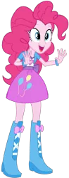 Size: 586x1499 | Tagged: safe, artist:rupahrusyaidi, artist:twls7551, derpibooru import, edit, vector edit, pinkie pie, equestria girls, image, open mouth, png, simple background, solo, transparent background, vector