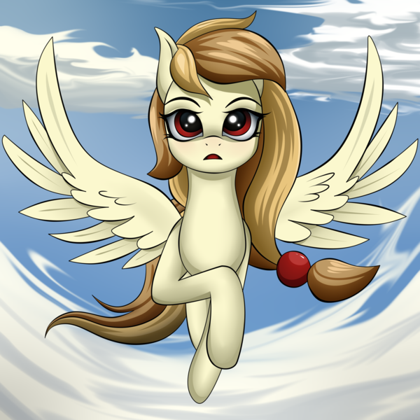 Size: 2600x2600 | Tagged: safe, artist:palibrik, derpibooru import, oc, oc:alice goldenfeather, unofficial characters only, pegasus, pony, female, flying, image, pe, pegasus oc, png, sky, spread wings, wings