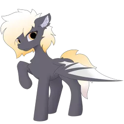 Size: 1200x1200 | Tagged: safe, artist:hoti, derpibooru import, oc, oc:lily shein, unofficial characters only, bat pony, pony, derpibooru community collaboration, 2022 community collab, ear fluff, image, png, simple background, solo, teenager, transparent background, wings