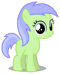 Size: 583x720 | Tagged: safe, artist:pagiepoppie12345, derpibooru import, key lime, earth pony, pony, female, filly, foal, full body, green eyes, image, png, shadow, simple background, smiling, solo, standing, tail, transparent background, two toned mane, two toned tail, vector