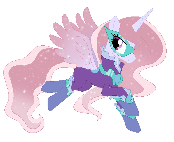 Size: 592x482 | Tagged: safe, artist:gihhbloonde, derpibooru import, oc, unofficial characters only, alicorn, pony, alicorn oc, clothes, costume, ethereal mane, eyelashes, female, horn, image, mare, mask, png, power ponies oc, simple background, solo, starry mane, starry wings, transparent background, wings