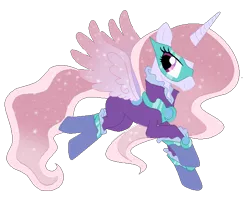 Size: 592x482 | Tagged: safe, artist:gihhbloonde, derpibooru import, oc, unofficial characters only, alicorn, pony, alicorn oc, clothes, costume, ethereal mane, eyelashes, female, horn, image, mare, mask, png, power ponies oc, simple background, solo, starry mane, starry wings, transparent background, wings