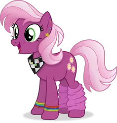 Size: 4727x4976 | Tagged: safe, artist:anime-equestria, derpibooru import, cheerilee, earth pony, pony, 80s, 80s cheerilee, alternate hairstyle, bracelet, clothes, ear piercing, female, happy, image, jewelry, leg warmers, mare, piercing, png, scarf, simple background, solo, transparent background, vector