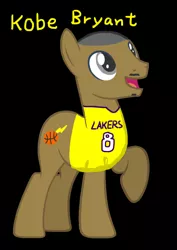 Size: 752x1063 | Tagged: safe, derpibooru import, ponified, pony, basketball, black background, image, jpeg, kobe bryant, male, nba, simple background, solo, sports