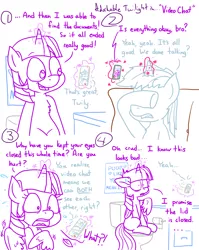 Size: 4779x6013 | Tagged: safe, artist:adorkabletwilightandfriends, derpibooru import, shining armor, twilight sparkle, twilight sparkle (alicorn), alicorn, comic:adorkable twilight and friends, adorkable, adorkable twilight, beathroom, brother and sister, conversation, covering eyes, cute, dork, embarrassing, eyes closed, feather, female, funny, happy, humor, image, male, mobile phone, nervous, phone, png, shocked, siblings, sitting, slice of life, smartphone, surprised, toilet, video call, wings