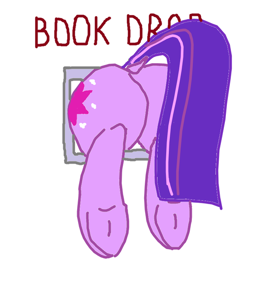 Size: 827x927 | Tagged: safe, artist:purblehoers, derpibooru import, twilight sparkle, pony, unicorn, 1000 hours in ms paint, book, bookhorse, butt, female, image, mare, ms paint, png, simple background, solo, that pony sure does love books, underhoof, unicorn twilight, white background