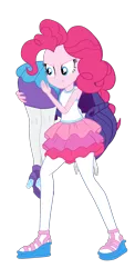 Size: 1613x3315 | Tagged: safe, alternate version, artist:gmaplay, derpibooru import, pinkie pie, rarity, equestria girls, equestria girls series, holidays unwrapped, spoiler:eqg series (season 2), butt, butt touch, fireman carry, hand on butt, hand on hip, image, marshmelodrama, o come all ye squashful, ots carry, over the shoulder, png, rarara, rarity being rarity, rarity peplum dress, rearity, solo, vector
