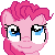 Size: 50x50 | Tagged: safe, artist:scootaloormayfly, derpibooru import, pinkie pie, earth pony, blue eyes, image, pink mane, pixel art, png, poofy mane, simple background, small resolution, smiling, solo