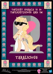 Size: 758x1054 | Tagged: safe, artist:strykarispeeder, derpibooru import, screencap, oc, oc:taralicious, unofficial characters only, pony, unicorn, image, png, sunglasses, tara strong