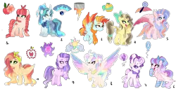 Size: 7700x4000 | Tagged: safe, artist:just-silvushka, derpibooru import, oc, unofficial characters only, alicorn, earth pony, hippogriff, hybrid, pegasus, pony, unicorn, ascot, bandana, bow, braid, choker, clothes, cloven hooves, colored wings, freckles, glasses, hair bow, image, interspecies offspring, magical lesbian spawn, multicolored wings, offspring, parent:applejack, parent:big macintosh, parent:caramel, parent:cherry jubilee, parent:cozy glow, parent:fluttershy, parent:lightning dust, parent:mistmane, parent:pinkie pie, parent:princess celestia, parent:princess skystar, parent:rainbow dash, parent:rarity, parent:suri polomare, parent:twilight sparkle, parents:carajack, parents:cherryjack, parents:cozypie, parents:dashlestia, parents:fluttermac, parents:rainbowdust, parents:rarimane, parents:skypie, parents:surity, parents:twilestia, peytral, png, rainbow wings, scarf, see-through, simple background, socks, striped socks, transparent background, vest, wings