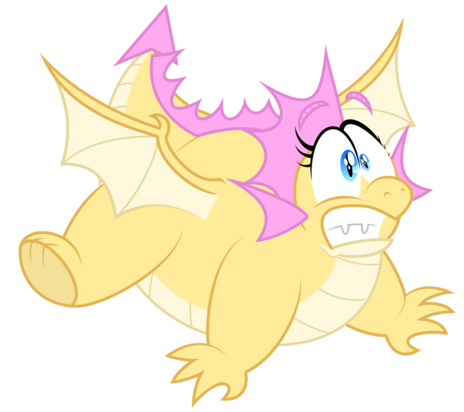 Size: 1600x1421 | Tagged: safe, artist:aleximusprime, derpibooru import, oc, oc:buttercream, oc:buttercream the dragon, dragon, flurry heart's story, big eyes, chubby, cute, dragon oc, draogness, faic, fat, floating eyebrows, image, jumping, plump, png, scared, shocked, surprised