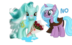 Size: 4000x2500 | Tagged: safe, derpibooru import, idw, lyra heartstrings, radiant hope, pony, unicorn, 1000 years in photoshop, bouquet, bouquet of flowers, butt, cape, clothes, crying, female, flower, gameloft, horn, idw showified, image, irl, irl flower, irl toy, lesbian, looking at someone, looking at you, lyrahope, lyra is not amused, lyre, meme, musical instrument, no, photo, png, rose, simple background, text, toy, transparent background, trollface, unamused, vector
