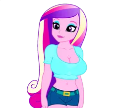 Size: 937x820 | Tagged: safe, derpibooru import, edit, edited screencap, editor:ah96, screencap, princess cadance, equestria girls, background removed, belly button, breasts, busty princess cadance, cleavage, dean cadance, female, image, not a vector, png, sexy, simple background, solo, stupid sexy princess cadance, transparent background