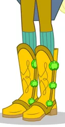 Size: 548x1068 | Tagged: safe, derpibooru import, screencap, applejack, equestria girls, boots, clothes, cowboy boots, crystal guardian, high heel boots, image, jpeg, legs, pictures of legs, shoes