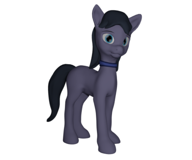 Size: 384x319 | Tagged: safe, artist:cicada bluemoon, derpibooru import, oc, oc:cicada bluemoon, unofficial characters only, 3d, collar, image, male, png, simple background, solo, transparent background