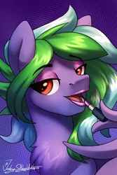 Size: 2000x3000 | Tagged: safe, artist:jedayskayvoker, derpibooru import, oc, oc:weldbead, pony, bust, chest fluff, crossdressing, icon, image, lips, lipstick, looking at you, makeup, male, patreon, patreon reward, png, portrait, solo, stallion, wing hands, wings