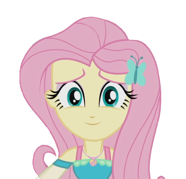 Size: 1118x1078 | Tagged: safe, derpibooru import, edit, edited screencap, screencap, fluttershy, equestria girls, equestria girls series, outtakes (episode), background removed, image, looking at you, not a vector, png, simple background, solo, transparent background