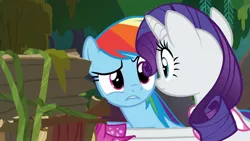 Size: 1920x1080 | Tagged: safe, derpibooru import, screencap, rainbow dash, rarity, the end in friend, boots, clothes, glitter boots, image, jpeg, shoes