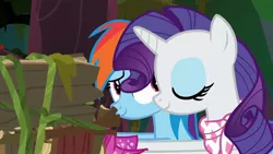 Size: 1920x1080 | Tagged: safe, derpibooru import, screencap, rainbow dash, rarity, the end in friend, boots, clothes, glitter boots, image, jpeg, shoes