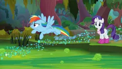 Size: 1920x1080 | Tagged: safe, derpibooru import, screencap, rainbow dash, rarity, the end in friend, boots, clothes, glitter boots, image, jpeg, shoes