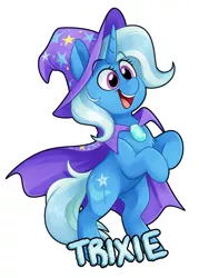 Size: 2304x3219 | Tagged: safe, artist:luximus17, derpibooru import, trixie, pony, unicorn, chest fluff, image, jpeg, open mouth, rearing, smiling, solo