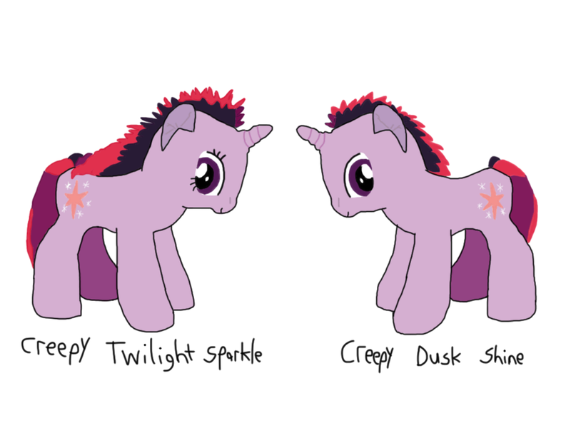 Size: 2048x1536 | Tagged: safe, artist:chanyhuman, derpibooru import, twilight sparkle, original species, plush pony, pony, unicorn, binstoybin, creepy twilight, different style, dusk shine, fanart, gag, image, link in description, plushie, png, rule 63, simple background, unicorn twilight, white background, youtube link, youtuber