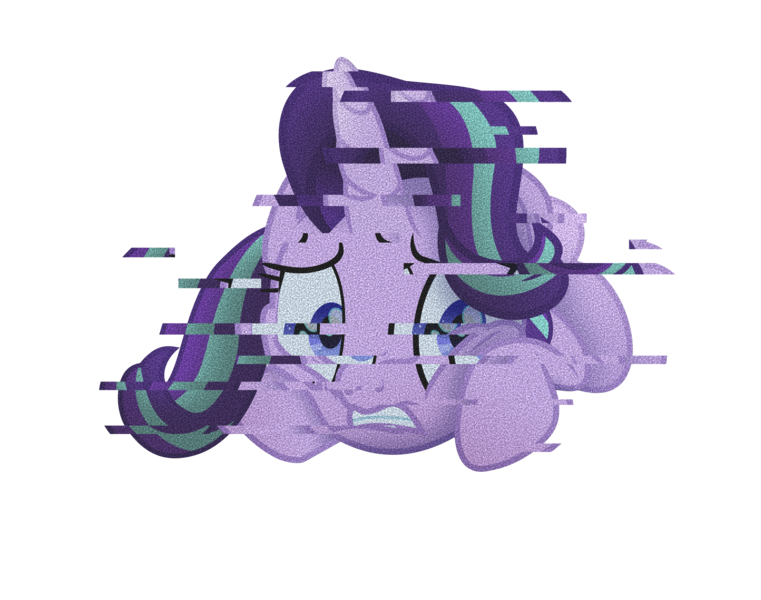 Size: 2421x1909 | Tagged: safe, artist:lincolnbrewsterfan, derpibooru import, starlight glimmer, pony, unicorn, my little pony: the movie, student counsel, .svg available, awake, behaving like a cat, concerned, curled up, error, female, film grain, glitch, image, looking at you, mare, movie accurate, night, png, scene interpretation, tail, tail wrap, vector, worried