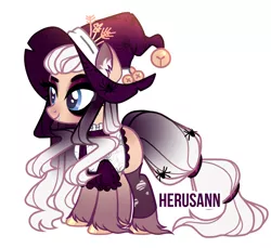 Size: 5666x5200 | Tagged: safe, artist:herusann, derpibooru import, oc, unofficial characters only, earth pony, pony, base used, clothes, earth pony oc, eyelashes, hat, hoof fluff, hoof polish, image, makeup, png, simple background, smiling, solo, transparent background, witch hat