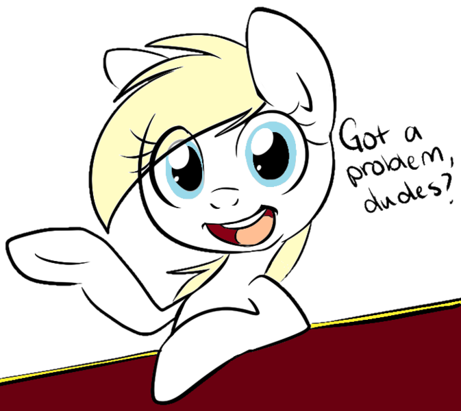 Size: 698x622 | Tagged: safe, artist:anonymous, artist:briskby, edit, oc, oc:aryanne, unofficial characters only, earth pony, pony, cute, female, image, looking at you, png, problem, question, simple background, smiling, table, transparent background