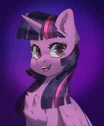 Size: 2500x3000 | Tagged: safe, artist:chibadeer, derpibooru import, twilight sparkle, twilight sparkle (alicorn), alicorn, pony, bust, image, png, portrait, solo