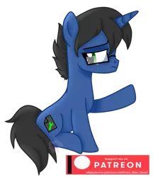 Size: 895x1034 | Tagged: safe, artist:pure-blue-heart, derpibooru import, oc, oc:digital wrench, pony, unicorn, disappointed, glasses, image, patreon, patreon reward, png, shading, simple background, transparent background