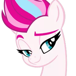 Size: 1041x1041 | Tagged: safe, artist:cheezedoodle96, derpibooru import, zipp storm, pegasus, pony, .svg available, bust, female, g5, image, looking at you, mare, png, portrait, raised eyebrow, simple background, smiling, solo, transparent background, vector, vector trace, wip