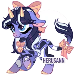 Size: 1280x1288 | Tagged: safe, artist:herusann, derpibooru import, oc, unofficial characters only, cow, cow pony, pony, base used, clothes, eyelashes, female, hoof polish, image, makeup, mare, png, simple background, solo, transparent background