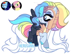 Size: 2350x1793 | Tagged: safe, artist:herusann, derpibooru import, fluttershy, rainbow dash, oc, pegasus, pony, base used, clothes, eyelashes, female, hoof polish, image, magical lesbian spawn, makeup, mare, multicolored hair, offspring, parent:fluttershy, parent:rainbow dash, parents:flutterdash, pegasus oc, png, rainbow hair, simple background, transparent background, wings