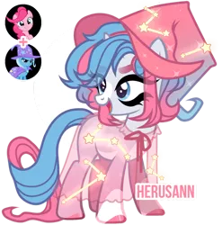 Size: 1280x1296 | Tagged: safe, artist:herusann, derpibooru import, pinkie pie, trixie, oc, unofficial characters only, earth pony, pony, unicorn, base used, clothes, eyelashes, female, hoof polish, image, magical lesbian spawn, makeup, mare, offspring, parent:pinkie pie, parent:trixie, png, simple background, transparent background