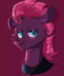 Size: 1103x1318 | Tagged: safe, artist:noodlezss, derpibooru import, tempest shadow, unicorn, horn, image, png, red background, simple background, sketch, solo