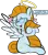 Size: 1280x1459 | Tagged: safe, artist:alexdti, derpibooru import, oc, oc:aqua lux, unofficial characters only, pony, dialogue, floating heart, glasses, halo, heart, hooves, hug, image, male, open mouth, open smile, png, shoulder angel, simple background, smiling, solo, speech bubble, spread wings, squishy cheeks, tail, tail hug, tail pull, transparent background, wings