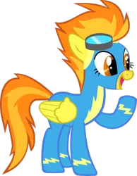 Size: 2159x2777 | Tagged: safe, artist:freak0uo, derpibooru import, spitfire, pegasus, pony, clothes, female, folded wings, full body, high res, image, mare, open mouth, open smile, orange eyes, png, raised hoof, simple background, smiling, solo, standing, tail, transparent background, two toned mane, two toned tail, uniform, vector, wings, wonderbolts uniform