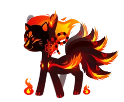 Size: 979x807 | Tagged: safe, artist:miioko, derpibooru import, oc, unofficial characters only, original species, pony, base used, image, kitsune, kitsune pony, mask, multiple tails, png, simple background, solo, tail, transparent background