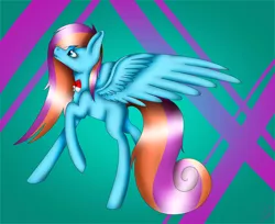 Size: 2711x2212 | Tagged: safe, artist:maneblue, derpibooru import, oc, unofficial characters only, pegasus, pony, abstract background, image, jpeg, pegasus oc, solo, wings