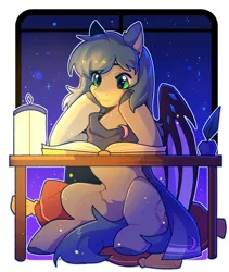 Size: 1600x1900 | Tagged: safe, artist:九枭, derpibooru import, oc, oc:starlight classics, unofficial characters only, bat pony, pony, image, png, solo