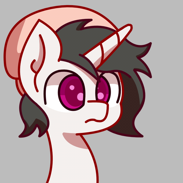 Size: 1500x1500 | Tagged: safe, artist:exoticeon, derpibooru import, oc, oc:spooky, unofficial characters only, pony, unicorn, animated, boi, bust, eyes closed, frown, gif, gray background, hat, hooves, horn, image, male, meme, simple background, solo, unicorn oc