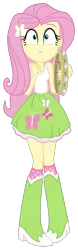 Size: 1280x4112 | Tagged: safe, artist:rupahrusyaidi, derpibooru import, fluttershy, equestria girls, rainbow rocks, image, musical instrument, pigeon toed, png, simple background, solo, tambourine, transparent background, vector