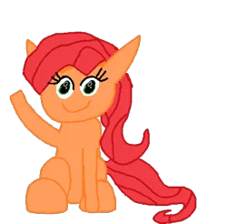 Size: 504x495 | Tagged: safe, artist:thegamerpainter, derpibooru import, oc, oc:pizzaslice, unofficial characters only, earth pony, pony, derpibooru community collaboration, 2022 community collab, image, png, simple background, sitting, solo, transparent background