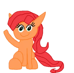 Size: 407x399 | Tagged: safe, artist:thegamerpainter, derpibooru import, oc, oc:pizzaslice, unofficial characters only, earth pony, pony, derpibooru community collaboration, 2022 community collab, image, png, simple background, sitting, solo, transparent background